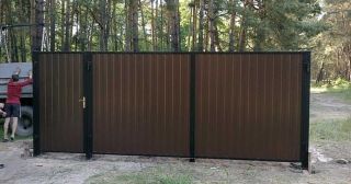 Купить распашные ворота из профнастила Рубцовск, цена от 2759 руб.